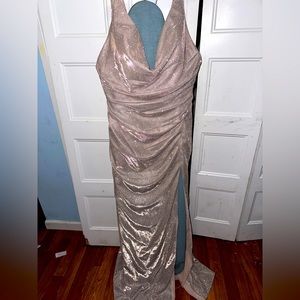 Rose gold long dress